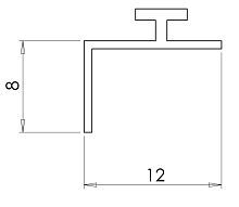Крепление бар - OPBW-F 12 x 8 купить в интернет магазине | M555.com.ua