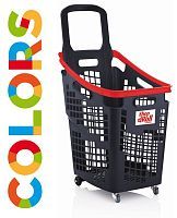 Кошик для покупців пластиковий 65 л на колесах з ручкою SHOP & ROLL 65 L.