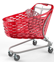Покупательская тележка пластиковая RABTROLLEY SAMBA 130L Glamour