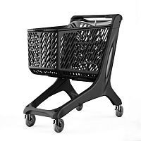 Покупательская тележка пластиковая RABTROLLEY MIDI All Black 160 л купить в интернет магазине | M555.com.ua