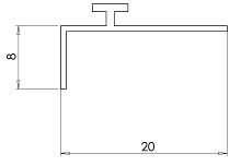 Крепление бар - OPHW-F 20 x 8 купить в интернет магазине | M555.com.ua