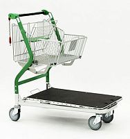 Тележка транспортная платформа DAMIX Vario 90 S с откидной корзиной, детским сидением и полной платформой купить в интернет магазине | M555.com.ua