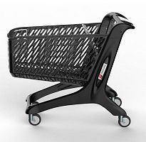 Покупательская тележка пластиковая RABTROLLEY MAXI All Black 210 л купить в интернет магазине | M555.com.ua