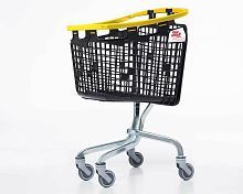 Закупівельний візок 100 л ARAVEN SHOPPING CART LOOP 100 L. Жовті ручки.
